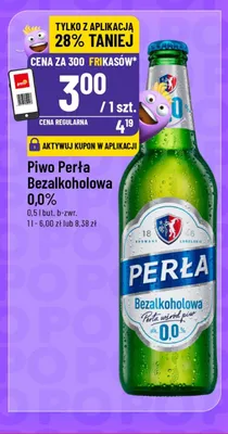 Piwo Perła Bezalkoholowa 0,0% promocja w POLOmarket