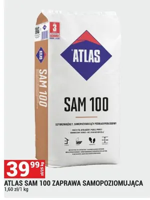 Zaprawa ATLAS SAM 100 ZAPRAWA SAMOPOZIOMUJĄCA promocja w Merkury Market