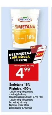 Śmietana 18% Piątnica promocja w Twój Market