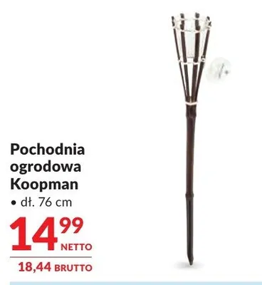 Pochodnia ogrodowa Koopman promocja w Makro