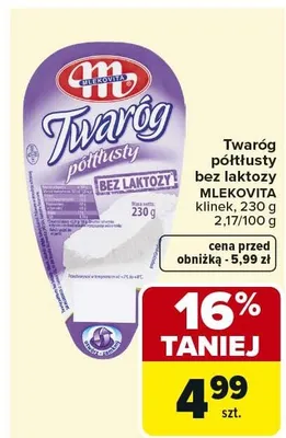 Twaróg półtłusty promocja w Carrefour Market