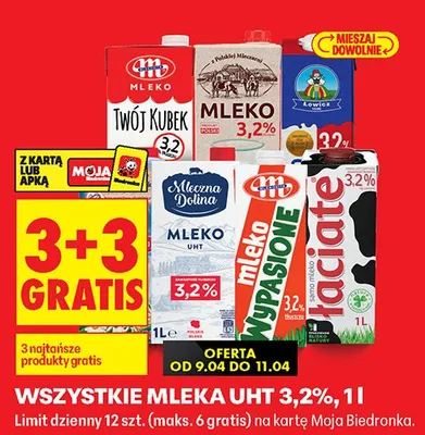 Mleko UHT 3,2% promocja w Biedronka