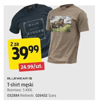 T-shirt męski Bluewear promocja w Jula