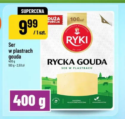 Ser w plastrach gouda Ryki promocja w POLOmarket