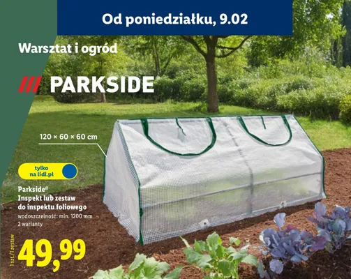 Parkside Inspekt lub zestaw do inspektu foliowego 120x60x60 cm promocja w Lidl