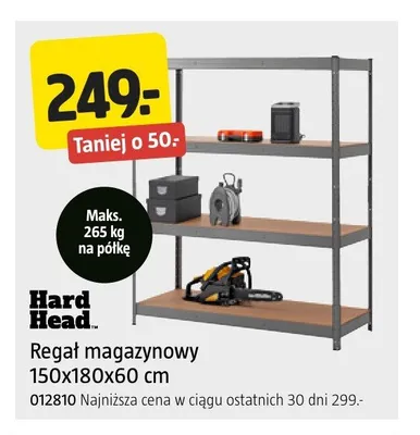 Regał magazynowy Hard Head 150x180x60 cm promocja w Jula