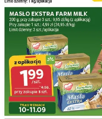 Masło ekstra Farm Milk promocja w Stokrotka