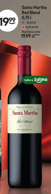 Wino Santa Martha Red Blend wytrawne promocja w Żabka