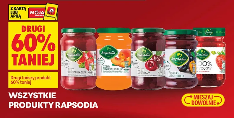 Dżem Rapsodia truskawkowy promocja w Biedronka