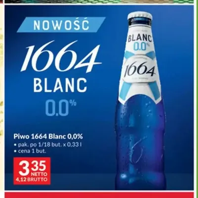 Piwo 1664 Blanc 0,0% promocja w Makro