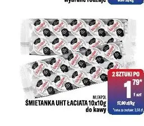 Śmietanka UHT Łaciata do kawy Mlekpol promocja w Tomi Markt