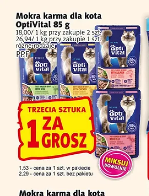 Mokra karma dla kota OptiVital promocja w Prim Market