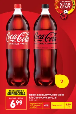 Napój gazowany Zero Cukru / Zero Sugar promocja w Biedronka