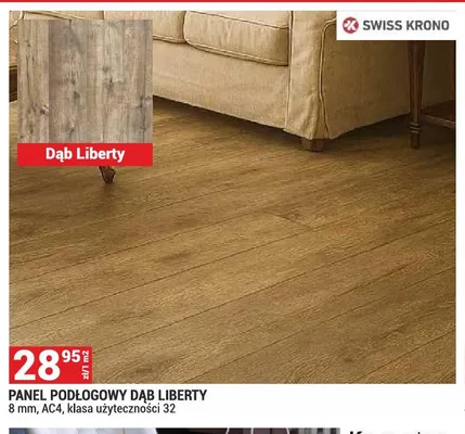 Panel podłogowy Dąb Liberty 8mm AC4 klasa użyteczności 32 promocja w Merkury Market
