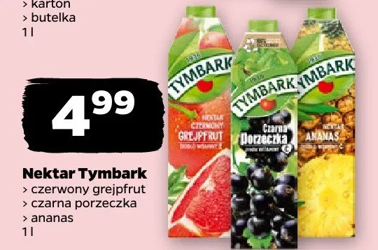 Nektar Tymbark ananas promocja w Netto