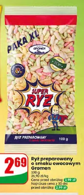 Ryż preparowany o smaku owocowym Gromen promocja w Dino