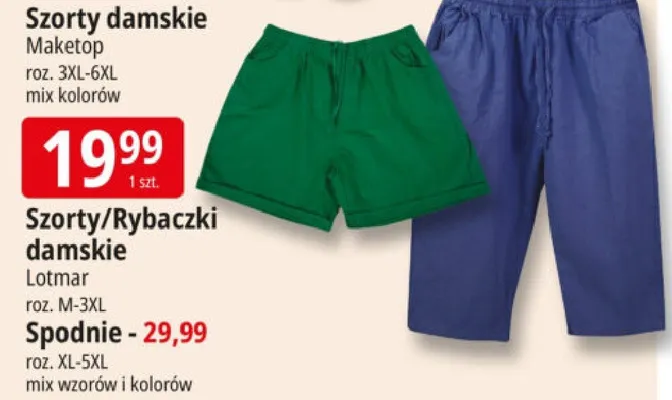 Szorty damskie Lotmar roz. M-3XL promocja w Leclerc