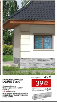Kamień betonowy Lazzaro 2 Gray promocja w Abra Meble