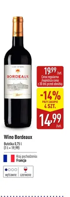 Wino czerwone Bordeaux promocja w Aldi