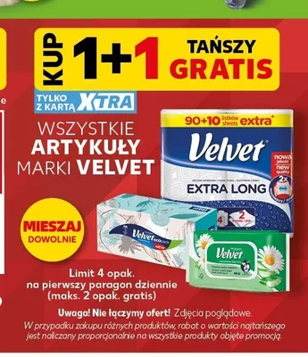 Nawilżany papier toaletowy Velvet promocja w Kaufland