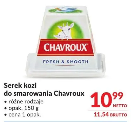 Serek kozi do smarowania Chavroux różne rodzaje promocja w Makro