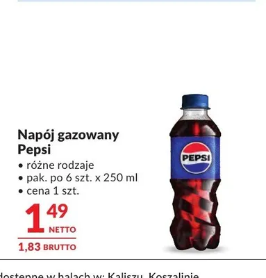 Napój gazowany Pepsi promocja w Makro