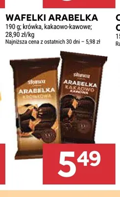 Wafelki Arabelka kakaowo-kawowe Skawa promocja w Stokrotka