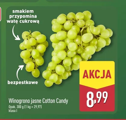 Winogrono jasne Cotton Candy promocja w Aldi