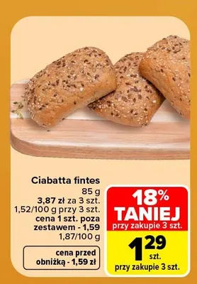Ciabatta fintes promocja w Carrefour