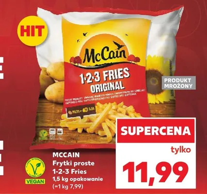 Frytki proste 1-2-3 Fries promocja w Kaufland