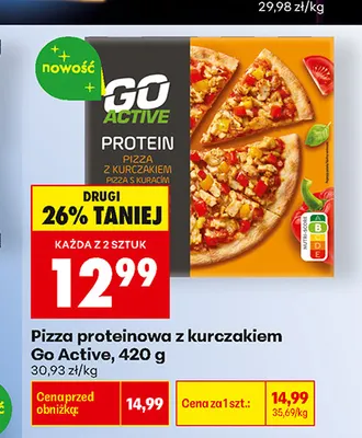 Pizza proteinowa z kurczakiem Go Active promocja w Biedronka
