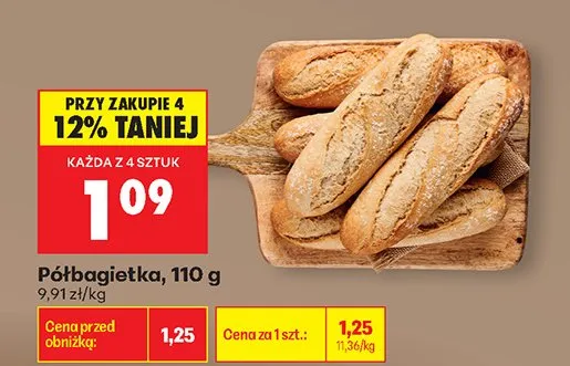 Półbagietka promocja w Biedronka