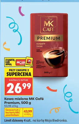 Kawa mielona MK Café Premium promocja w Biedronka