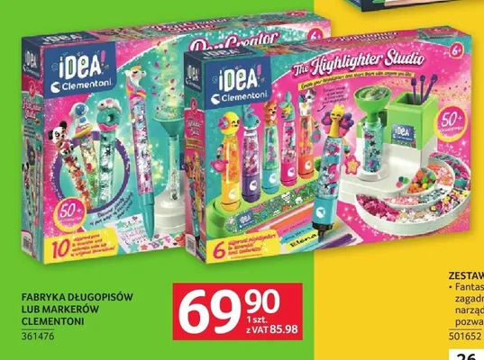Zestaw Fabryka Długopisów Clementoni iDEA promocja w Selgros