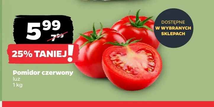 Pomidory czerwone promocja w Netto