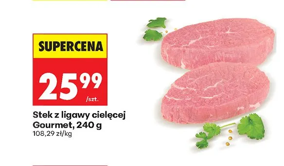 Stek z ligawy cielęcej Gourmet promocja w Biedronka
