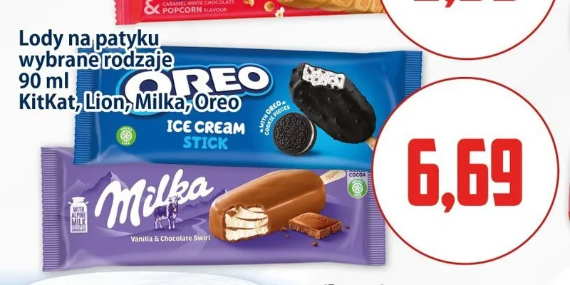 Lody na patyku Oreo promocja w Kupiec