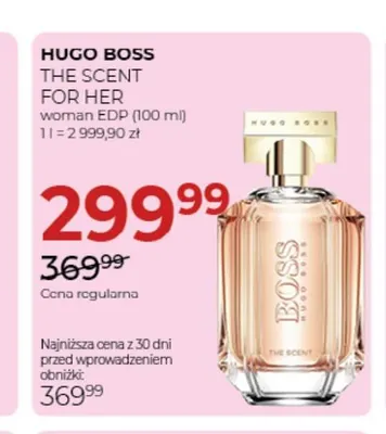 Woda perfumowana The Scent For Her Hugo Boss promocja w Drogerie Jawa