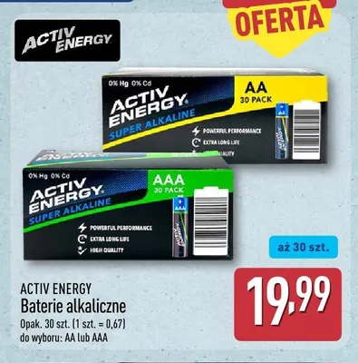 Baterie alkaliczne Activ Energy AA promocja w Aldi