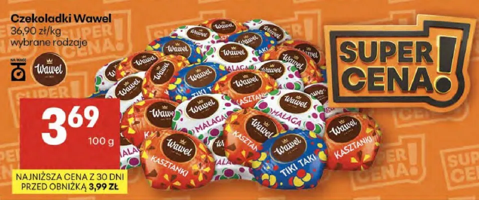Czekoladki Wawel wybrane rodzaje promocja w Delikatesy Centrum