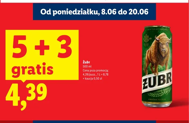 Piwo Żubr promocja w Lidl