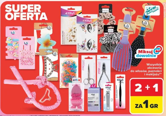 Wszystkie akcesoria do włosów, paznokci i makijażu promocja w Carrefour Market