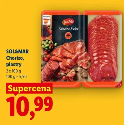 Chorizo, plastry promocja w Lidl
