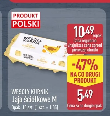 Jajka kurze ściółkowe M Wesoły Kurnik promocja w Aldi