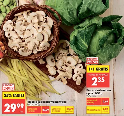 Pieczarka krojona polska promocja w Biedronka