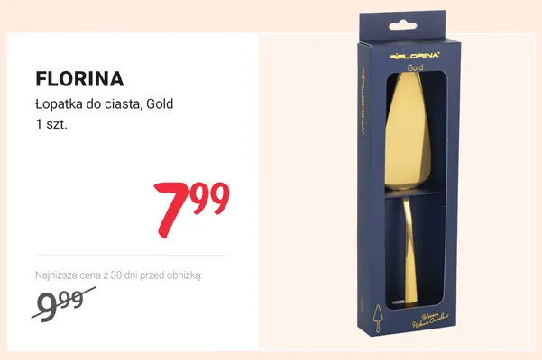 Łopatka do ciasta Gold Florina promocja w Rossmann