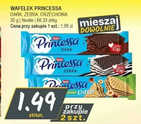 Wafelek Princessa Zebra promocja w Słoneczko