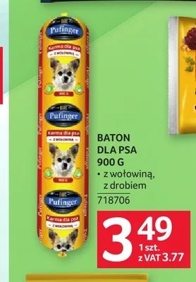 Baton dla psa Pufinger z drobiem promocja w Selgros