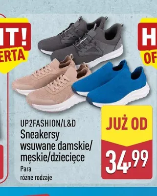 Sneakersy wsuwane dziecięce L&D promocja w Aldi