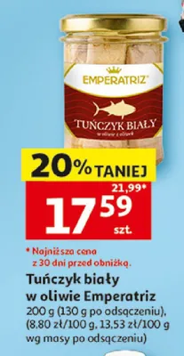 Tuńczyk biały w oliwie Emperatriz promocja w Auchan